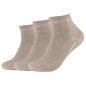 Preview: Camano Unisex Quarter Socken 3 Paar Ca-Soft ohne Gummidruck Bio-Cotton