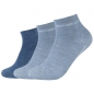 Preview: Camano Unisex Quarter Socken 3 Paar Ca-Soft ohne Gummidruck Bio-Cotton