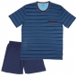 Preview: ESGE Herren kurzer Schlafanzug Summer Blues Pyjama kurz