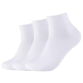 Camano Unisex Quarter Socken 3 Paar Ca-Soft ohne Gummidruck Bio-Cotton