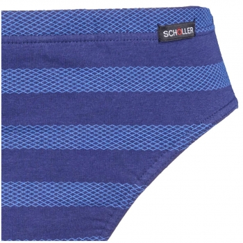 Schöller Herren Slip Navy Strips