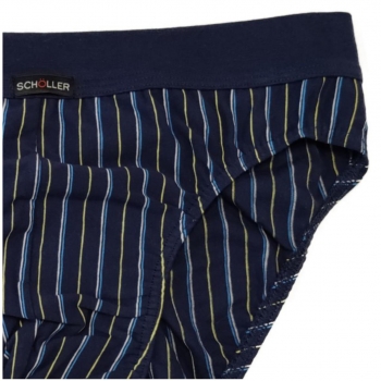 Schöller Herren Slip Navy Strips