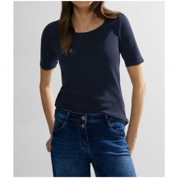 Cecil Damen T-Shirt Basic Unifarbe