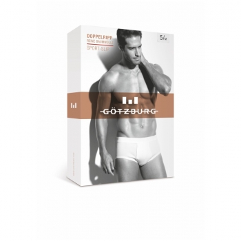 Götzburg Herren Sport-Slip Classic Doppelripp 3er Pack