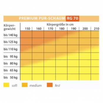 Werkmeister M S70 Plus / Plus WS Komfort-Schaum Matratze