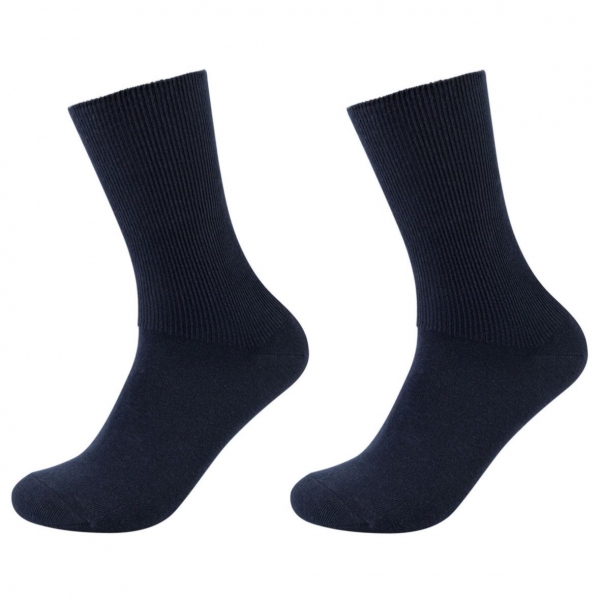 Camano Unisex Super Soft Organic Rib Diabetiker Socken 2 Paar