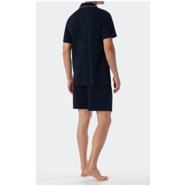 Schiesser Herren kurzer Schlafanzug Fine Interlock Pyjama