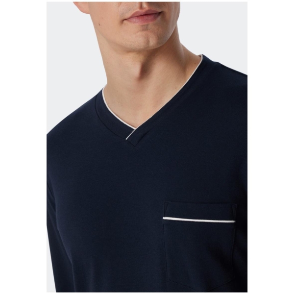 Schiesser Herren langarm Nachthemd Fine Interlock