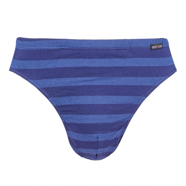 Schöller Herren Slip Navy Strips