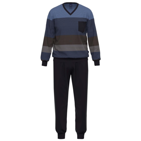 Ammann Herren langer Schlafanzug Curated Pyjama lang