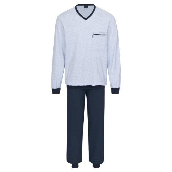 Ammann Herren langer Schlafanzug Nightwear Pyjama lang