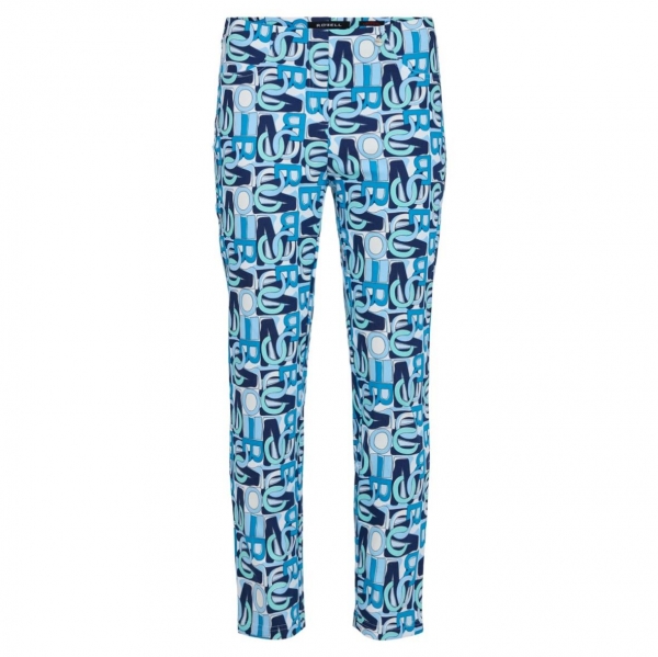 Robell Damen 7/8 Hose Bella 09 Slim fit Alloverprint Bengalin Sommerqualität