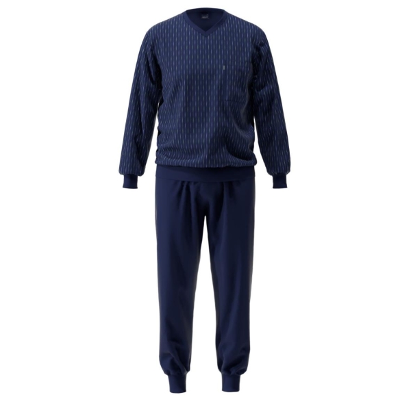 Ammann Herren langer Schlafanzug Nightwear Pyjama lang