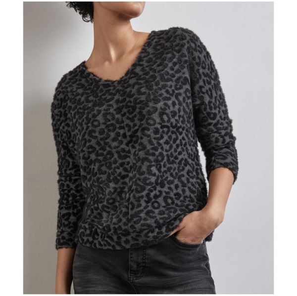 Street One Damen langarm Shirt Leo-Muster