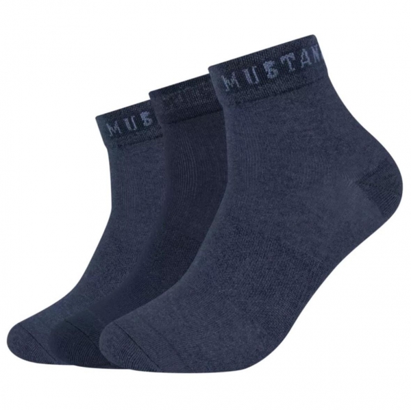 Mustang Herren Quarter Socken 3 Paar True Denim