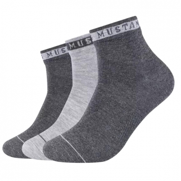 Mustang Herren Quarter Socken 3 Paar True Denim