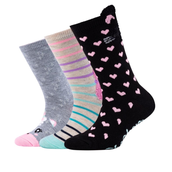 Skechers Mädchen Fashion Kinder Socken 3 Paar